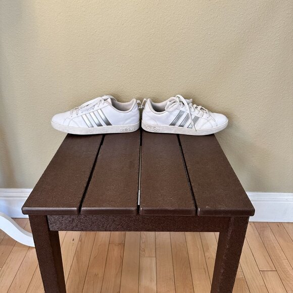 ADIDAS VS ADVANTAGE Sneakers Court Shoes Silver Stripe - 8.5 - Picture 3 of 9